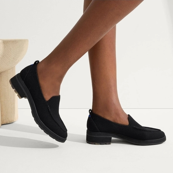 🐢 Rothy's Classic Black Loafers - Picture 1 of 5